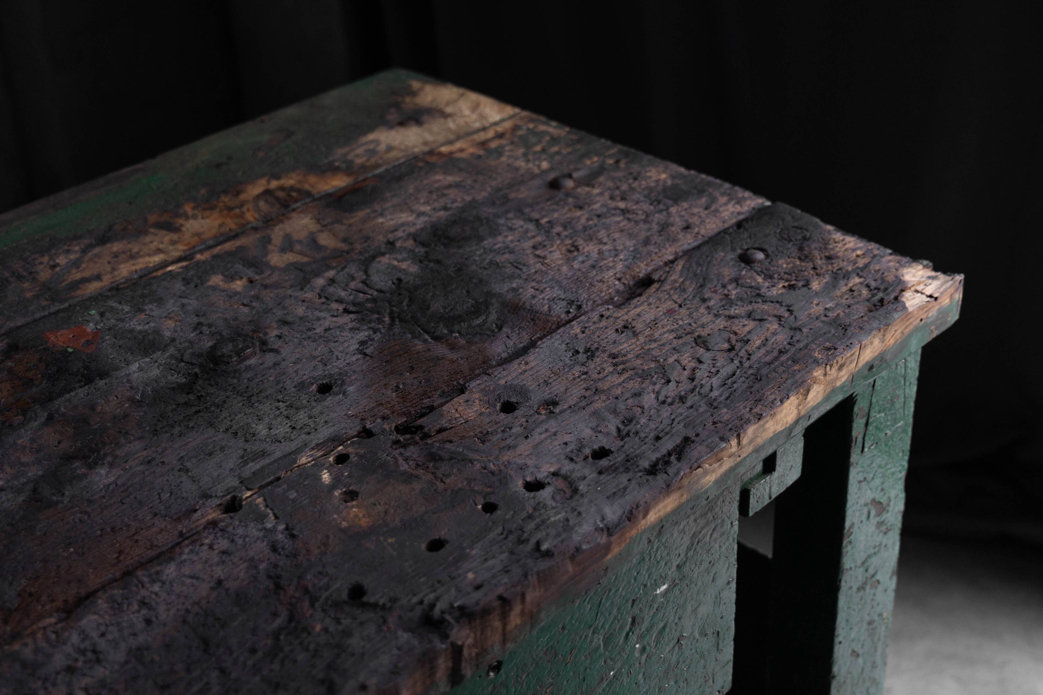 Rustic Industrial Workbench, France, Early 20th Century
