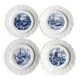 Delft opaque porcelain dessert plates