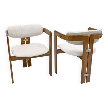 Paire de fauteuils "Pamplona" de style mid-century par Savini pour Pozzi, Italie, 1960