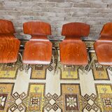 Set of 4 stackable chairs Flototto design Adam Stegner 60s vintage