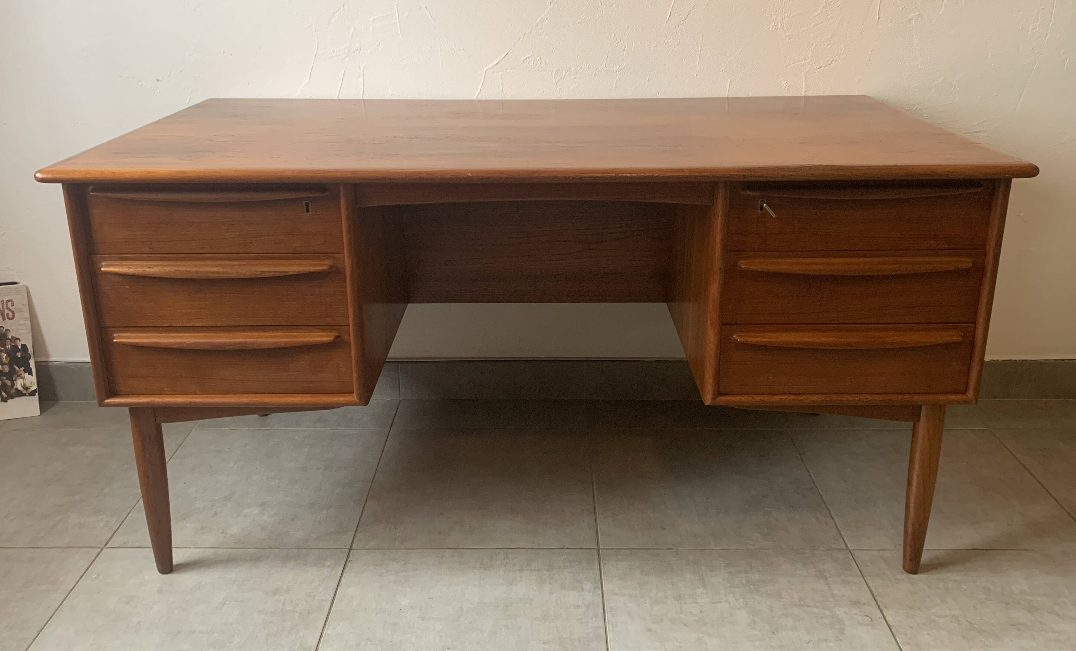 Danish Falster Teak Desk by Svend Madsen, 1960s