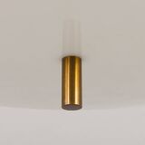 Lampe à suspension italienne du milieu du siècle en laiton et acrylique, 1970