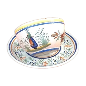 Cup & saucer for lunch Faience Henri
