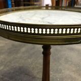 Side table tripode marble & brass