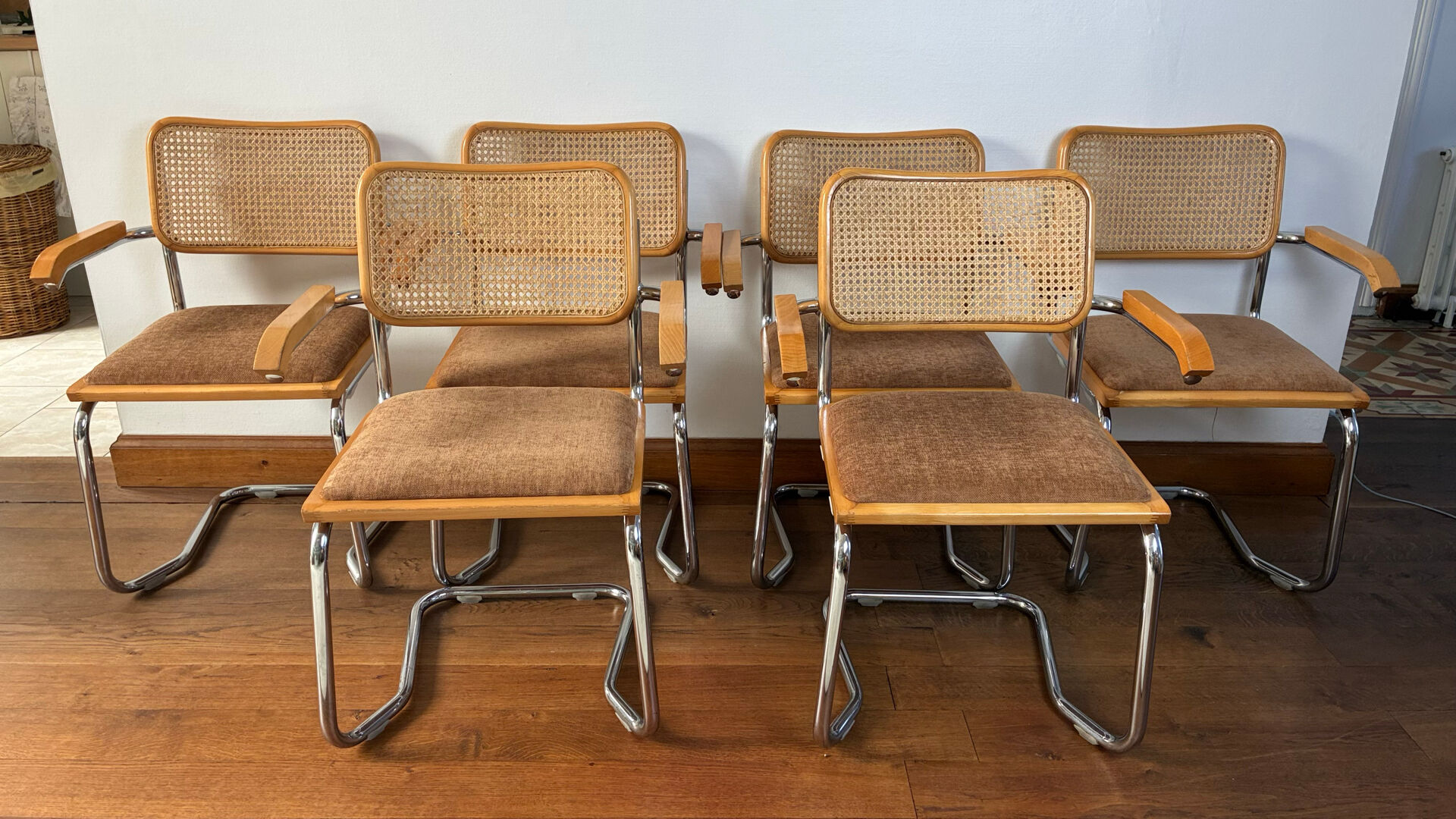 Set of 6 B64 chairs by Marcel Breuer