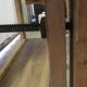 Old wooden craft workbench