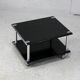 Coffee table "space age" in black lacquered steel