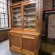 Vintage industrial wooden display cabinet / cupboard / laboratory cabinet