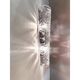 Set of Two Italian Transparent Hammered Glass Wall Sconces