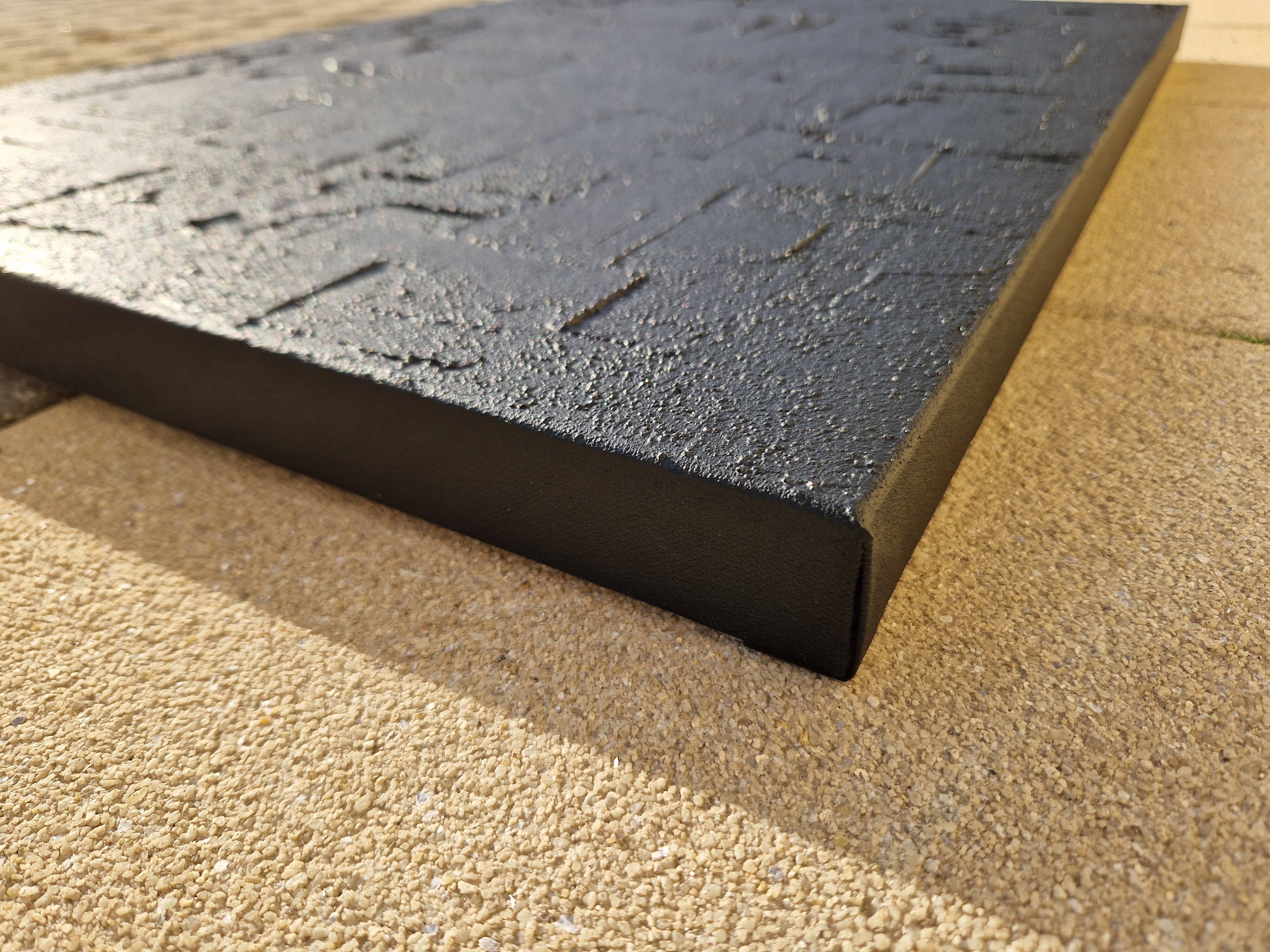 Minimalist black monochrome abstract painting table