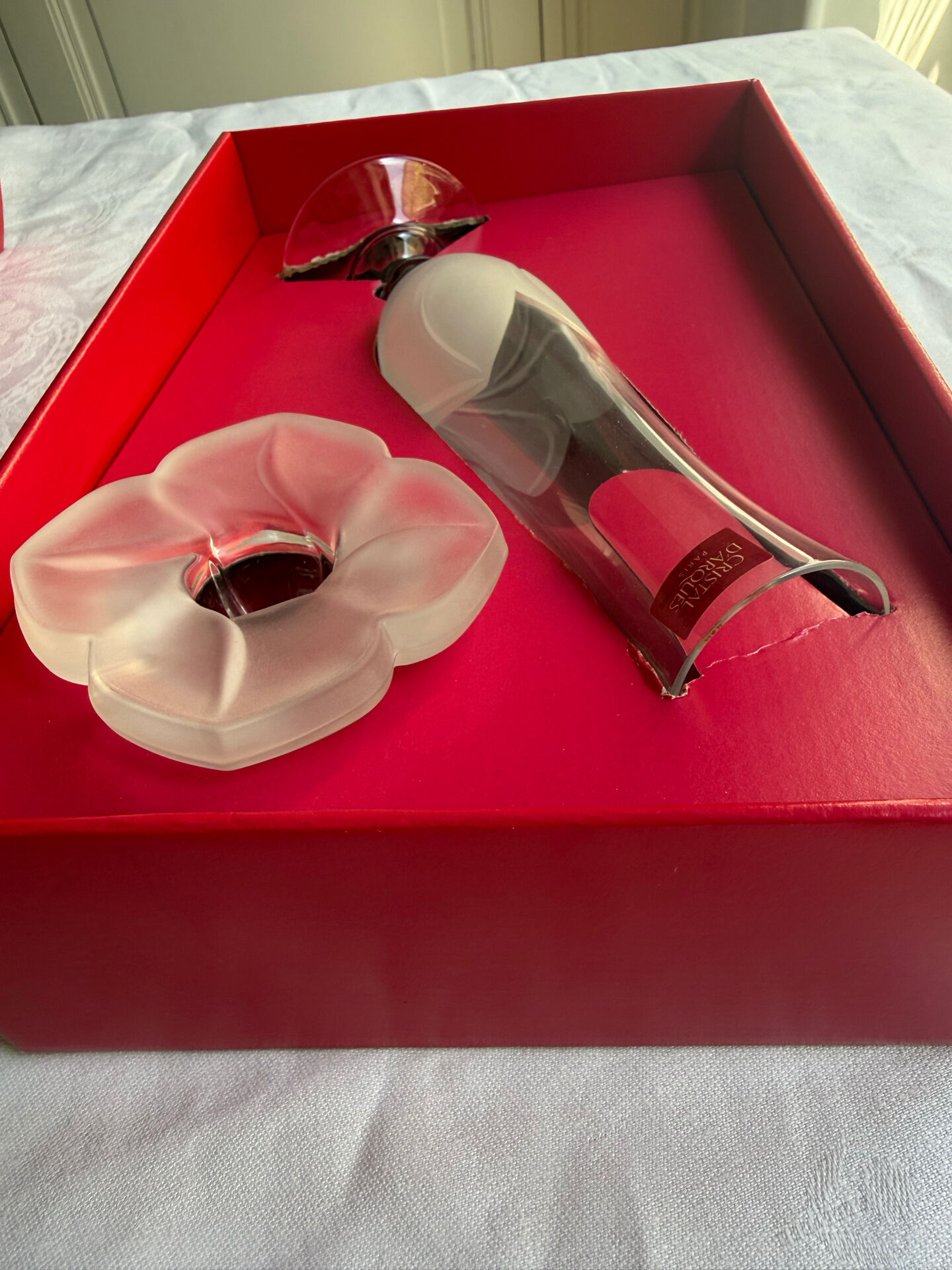 Crystal d'Arques Florence new soliflore and candlestick set