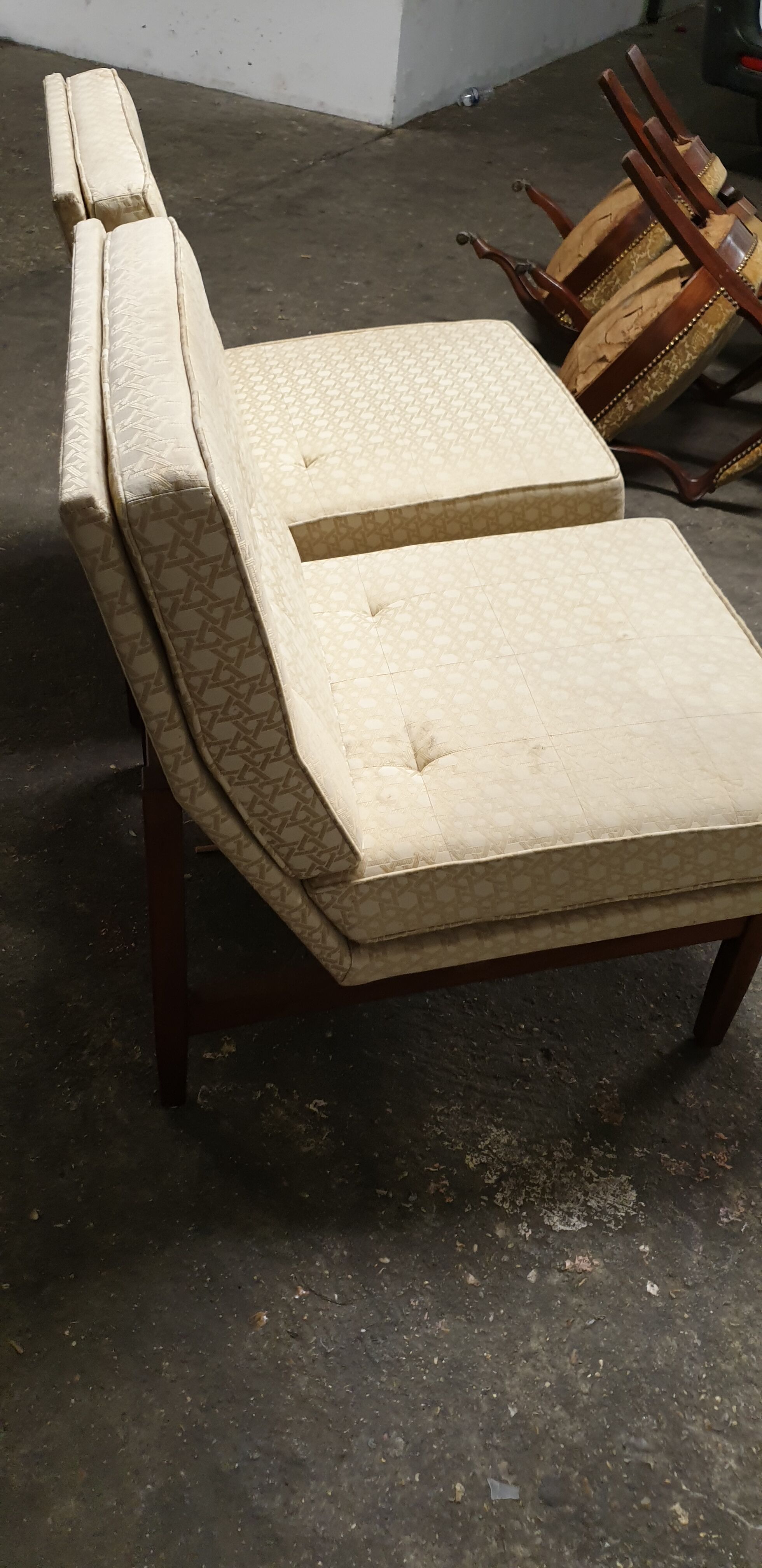 Pair of Scandinavian armchair chairs 60/70