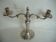 Candle holder 2 english branches in silver metal early twentieth century