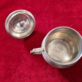 Earthenware and pewter coffee service