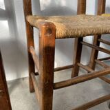 Rustic handcrafted oak chairs 1900