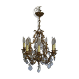 Bronze and crystal chandelier 8 fires