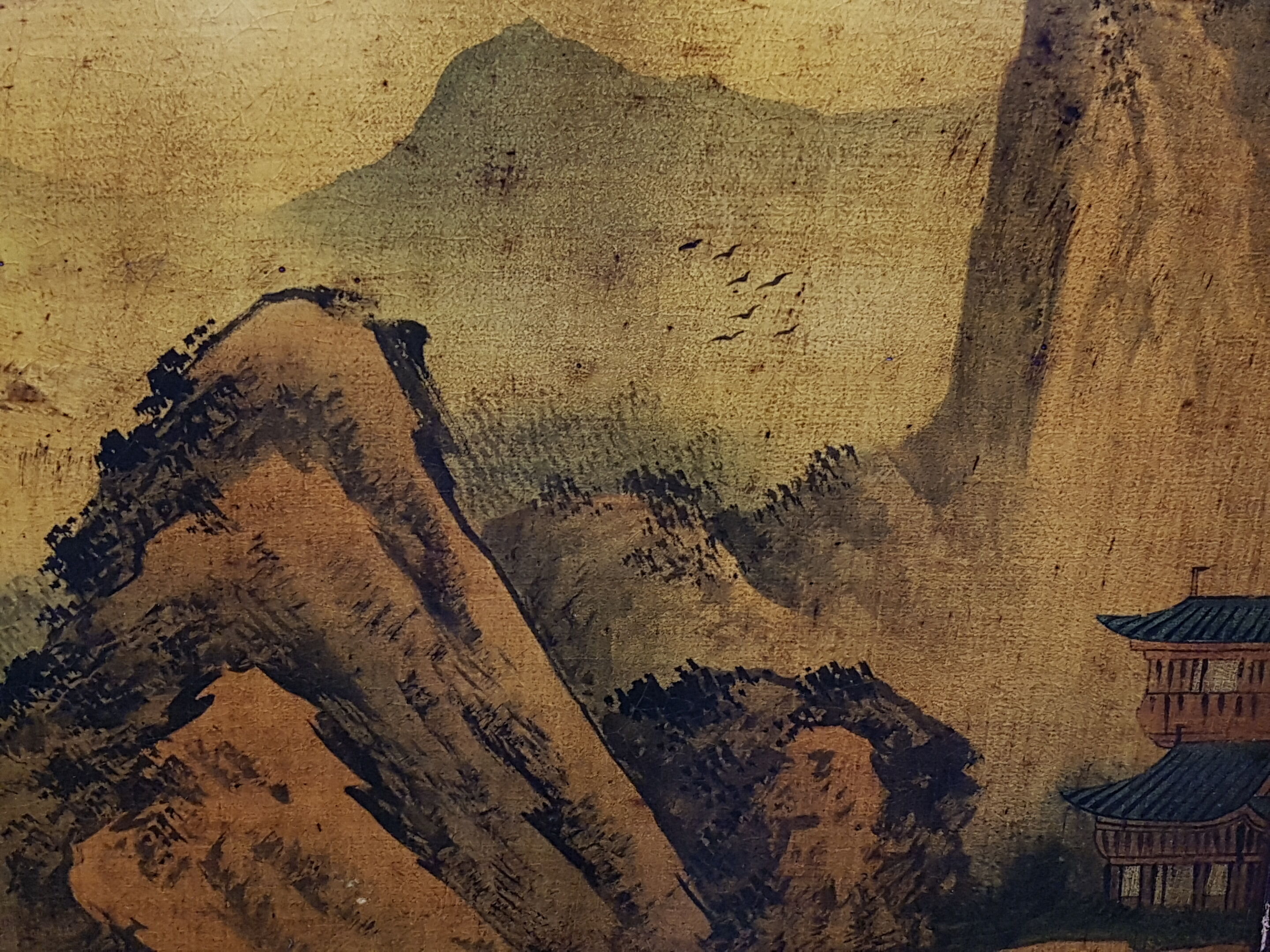 Chinese wooden and lacque coffee table