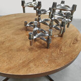 Vintage Dutch design round coffee table side table