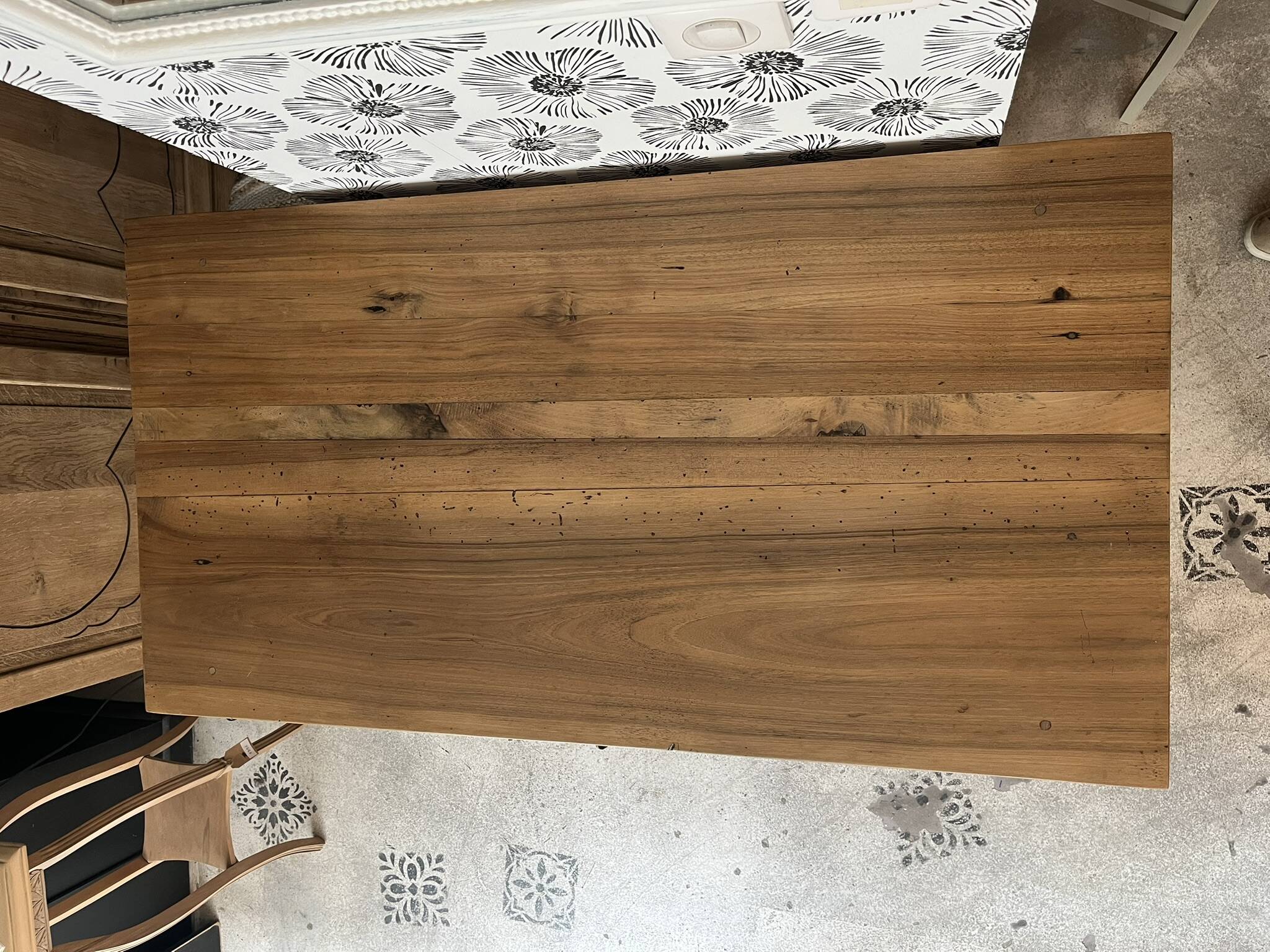 Nino desk, solid wood, drawer.