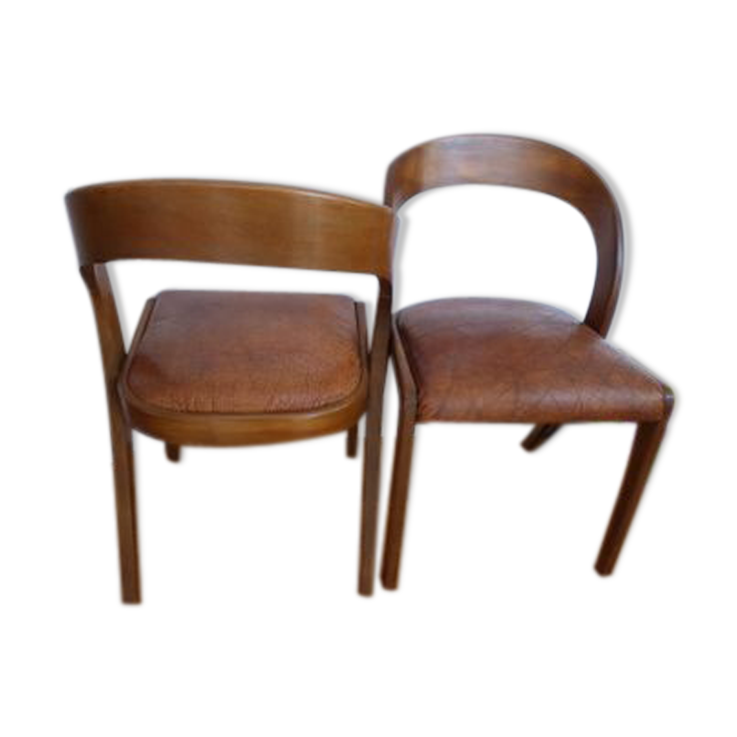 Chaises vintage assise cuir