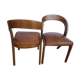 Chaises vintage assise cuir