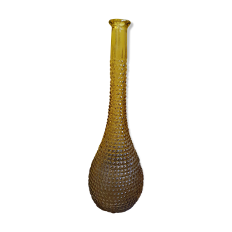 Amber Empoli glass genie decanter