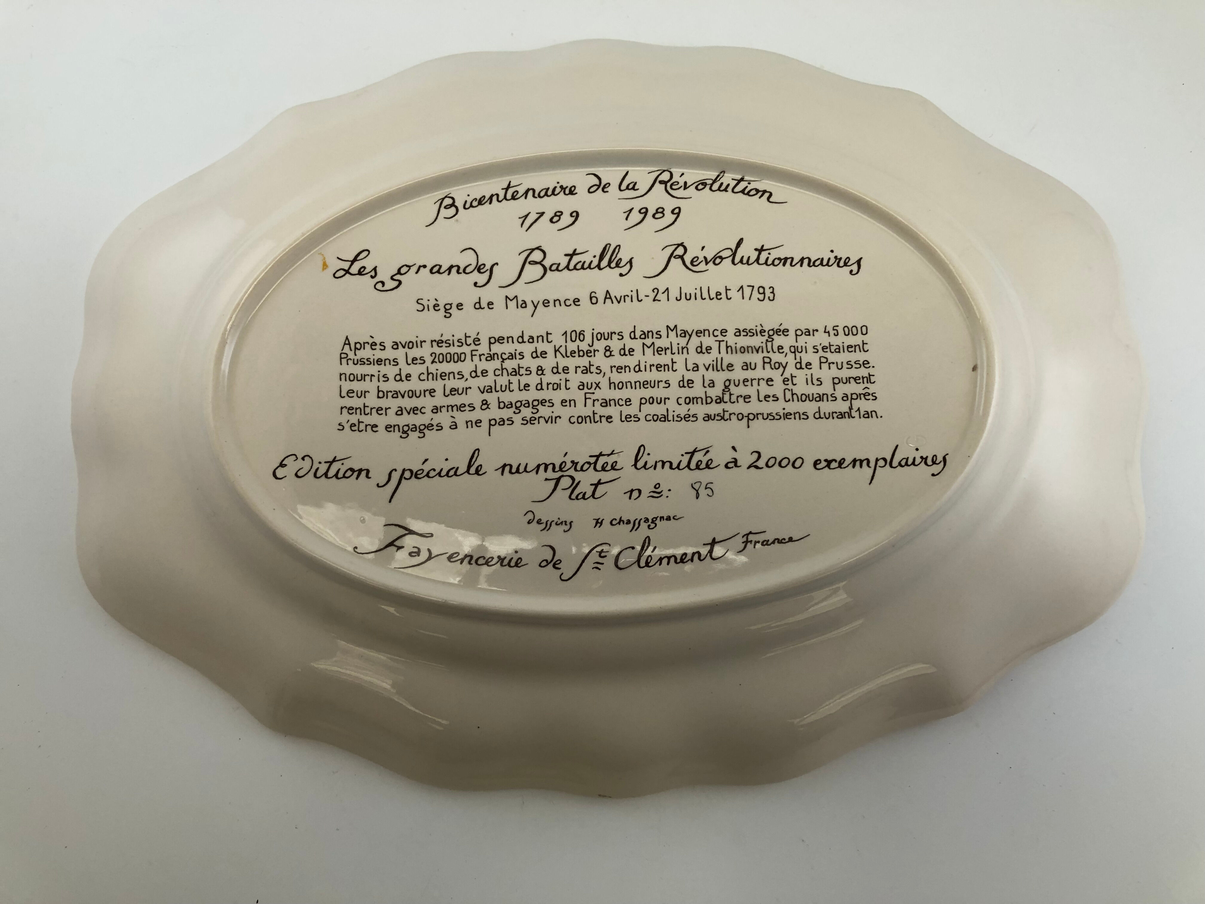Oval dish French Revolution Saint Clément