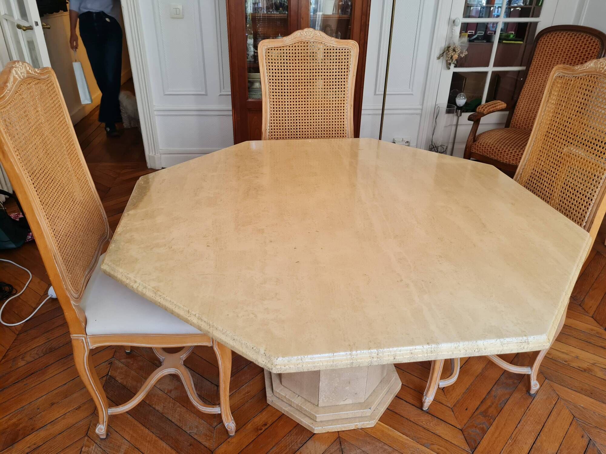Travertine table