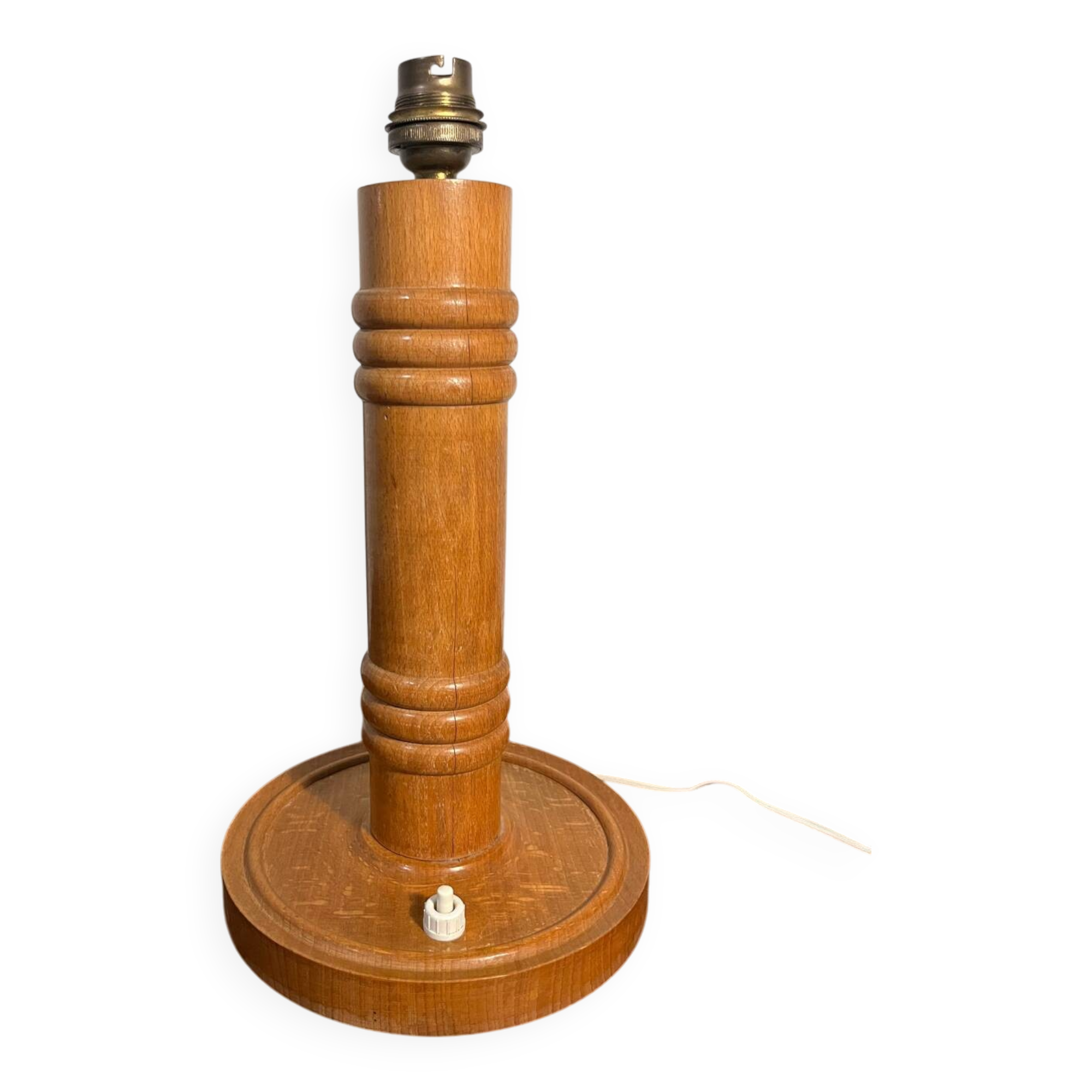 Pied de lampe en bois année 60