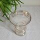 Flared glass vase with gold trim