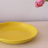 Niderviller round dish, yellow, 1970/80, vintage