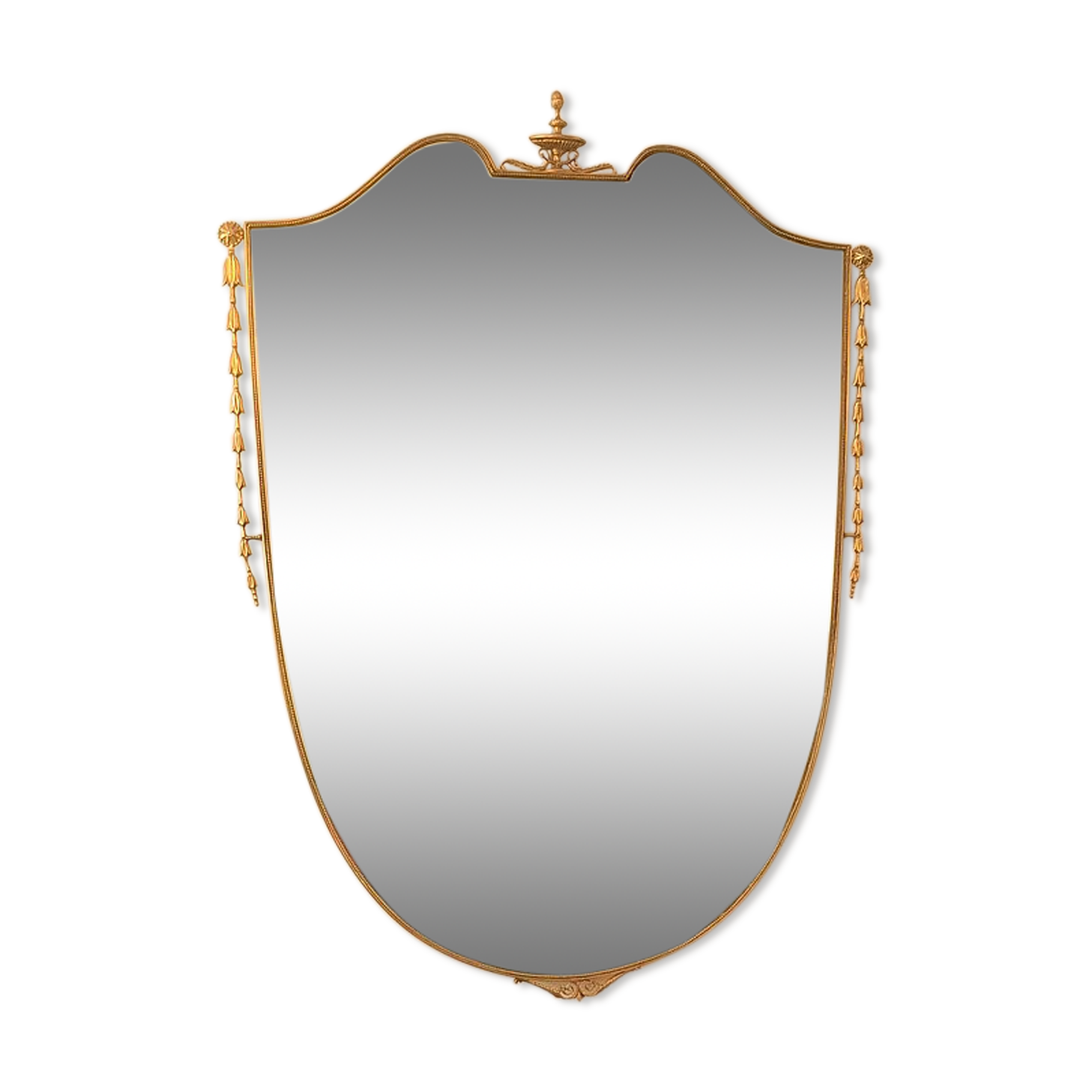 Shield italian mirror with coronet detail