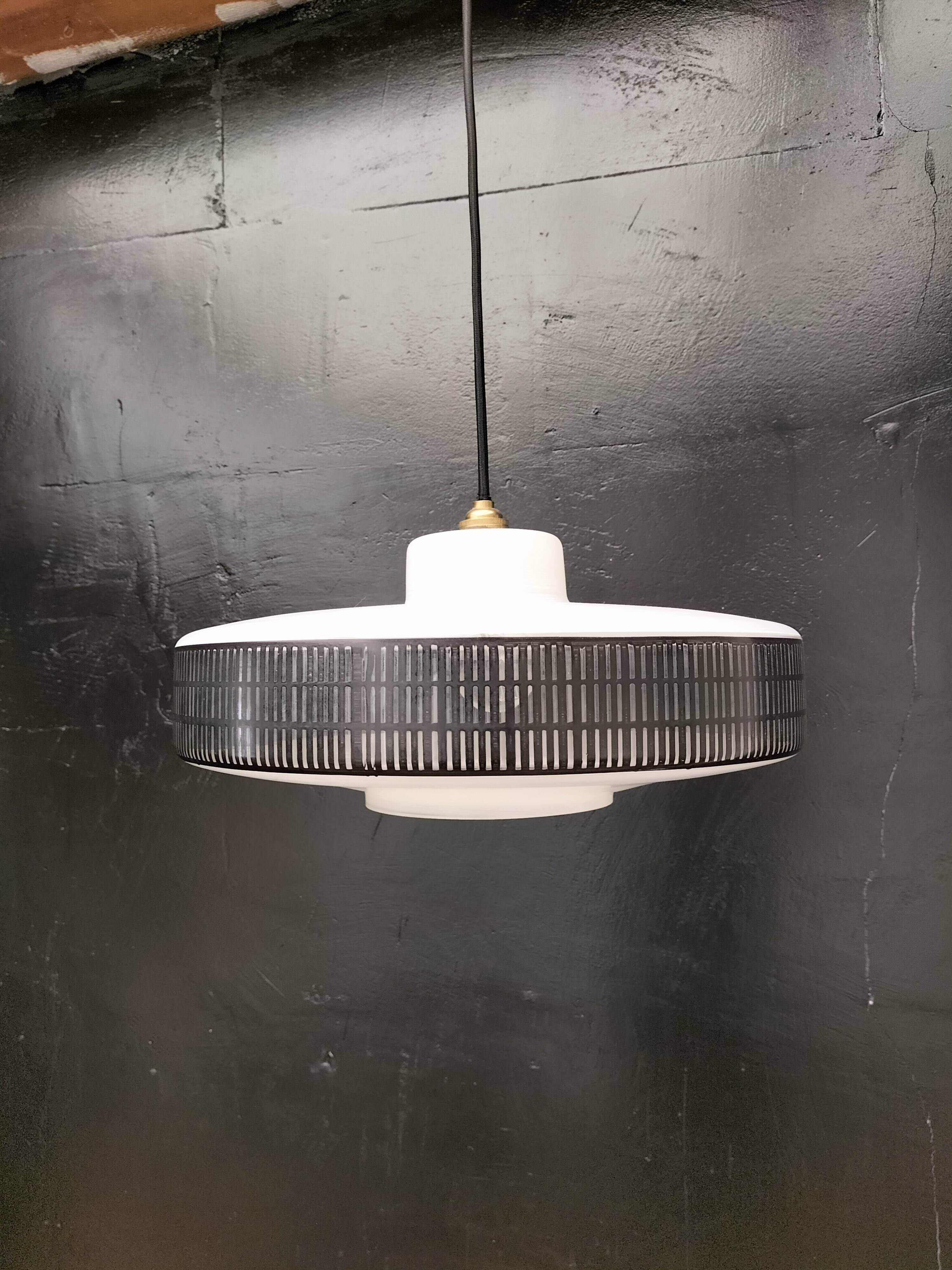 Vintage glass pendant light