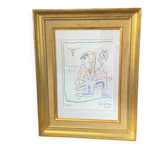 Lithographie ''Danseurs - jean
