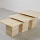 Vintage travertine nesting tables or side tables, 1970s