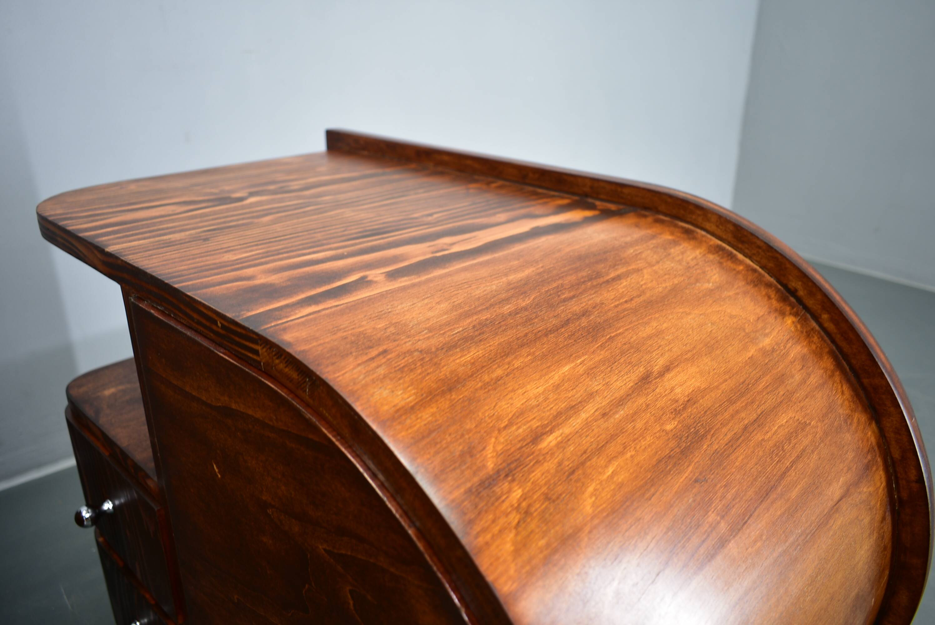 1935s pair of rare Art Deco bedside tables, Czechoslovakia