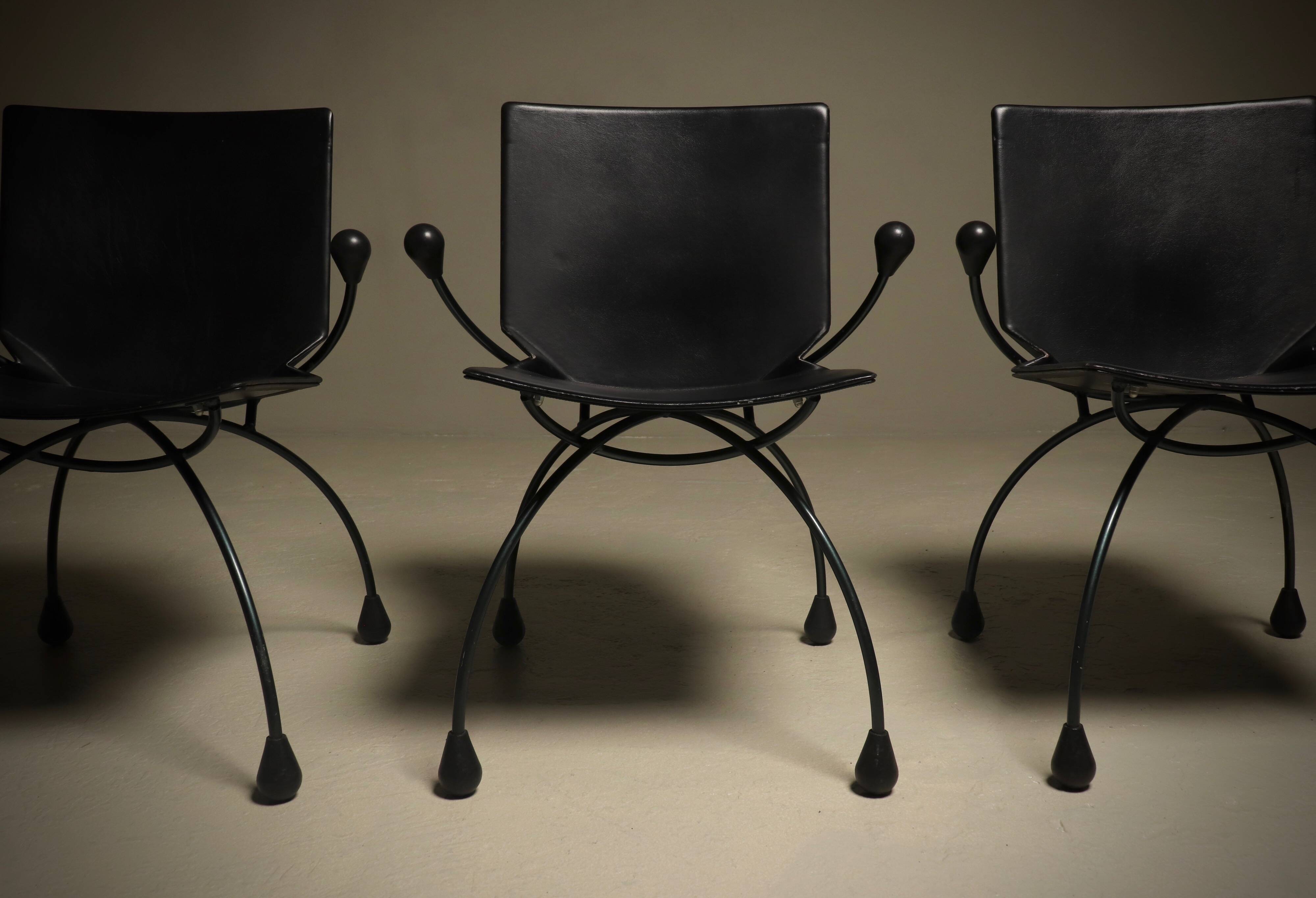 Set of 4 Rare Gigi Chairs by Boonzaaijer & Mazairac for Hennie de Jong Int.