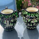 Pair of vases Vallauris decoration hand 561 signed