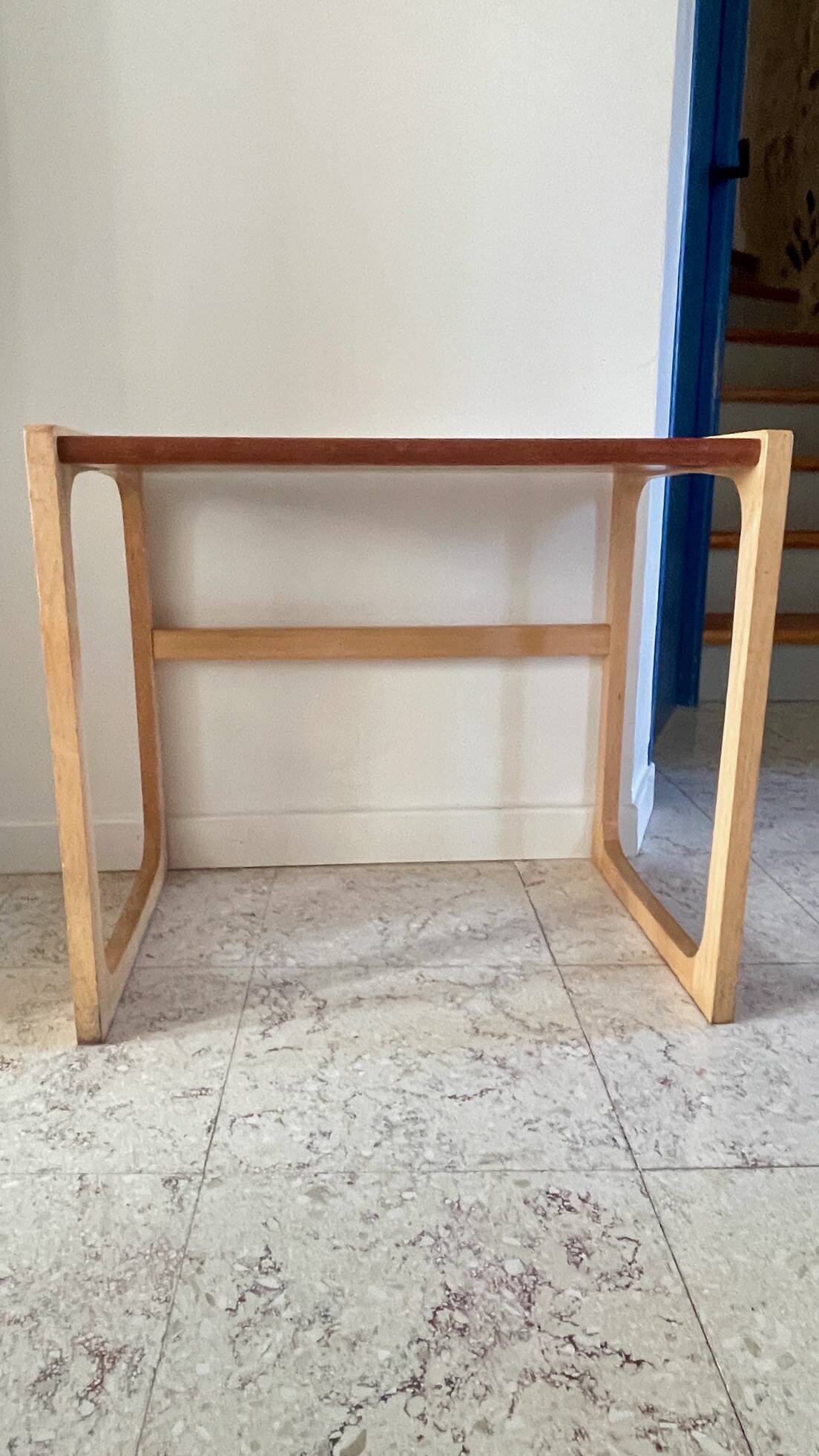 Table basse bois exotique vintage