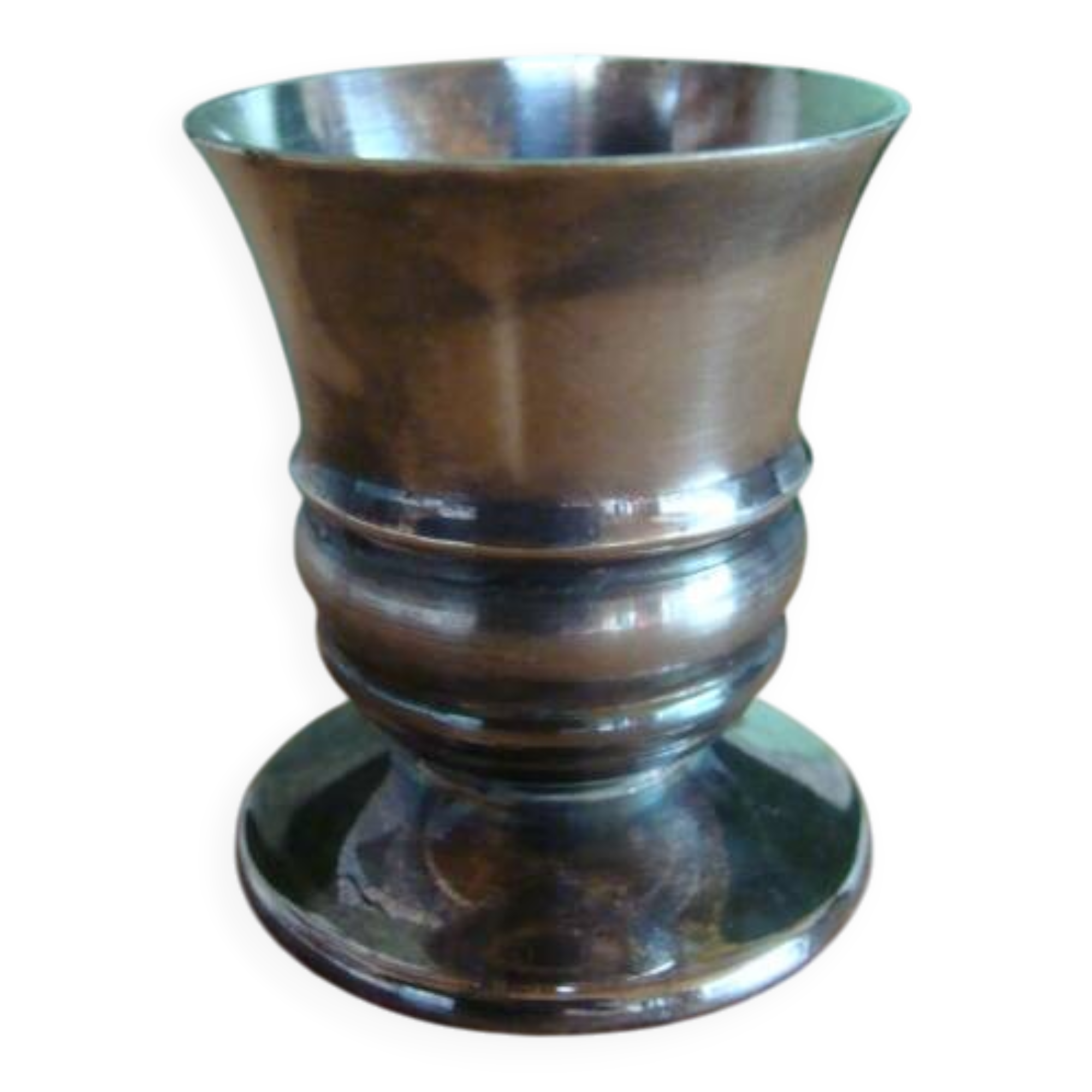 Hallmarked silver-plated egg cup