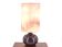 Lampe violette en céramique, abat jour en soie, années 70