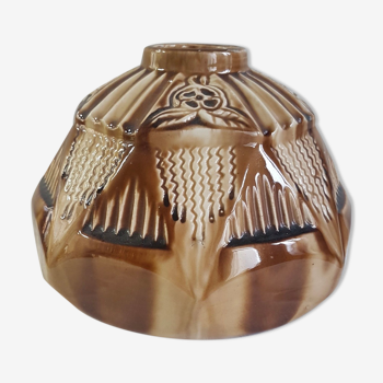 Earthenware ball vase, Elgé in Vierzon, Art Deco