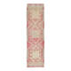 Tapis de couloir anatolien vintage rose et vert