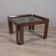 Vintage 1970s Coffee Table in Wood and Glass, Italian Design