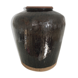 Asian jar in enamelled sandstone