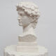 David head in white plaster