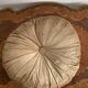 Gold lamé round velvet cushion