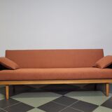 Mier Topolčany Design reclining sofa Czechoslovakia 1960s.