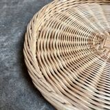 Woven wicker tray ⌀ 40 cm