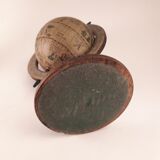 Globe world map vintage 1960 wood and paper